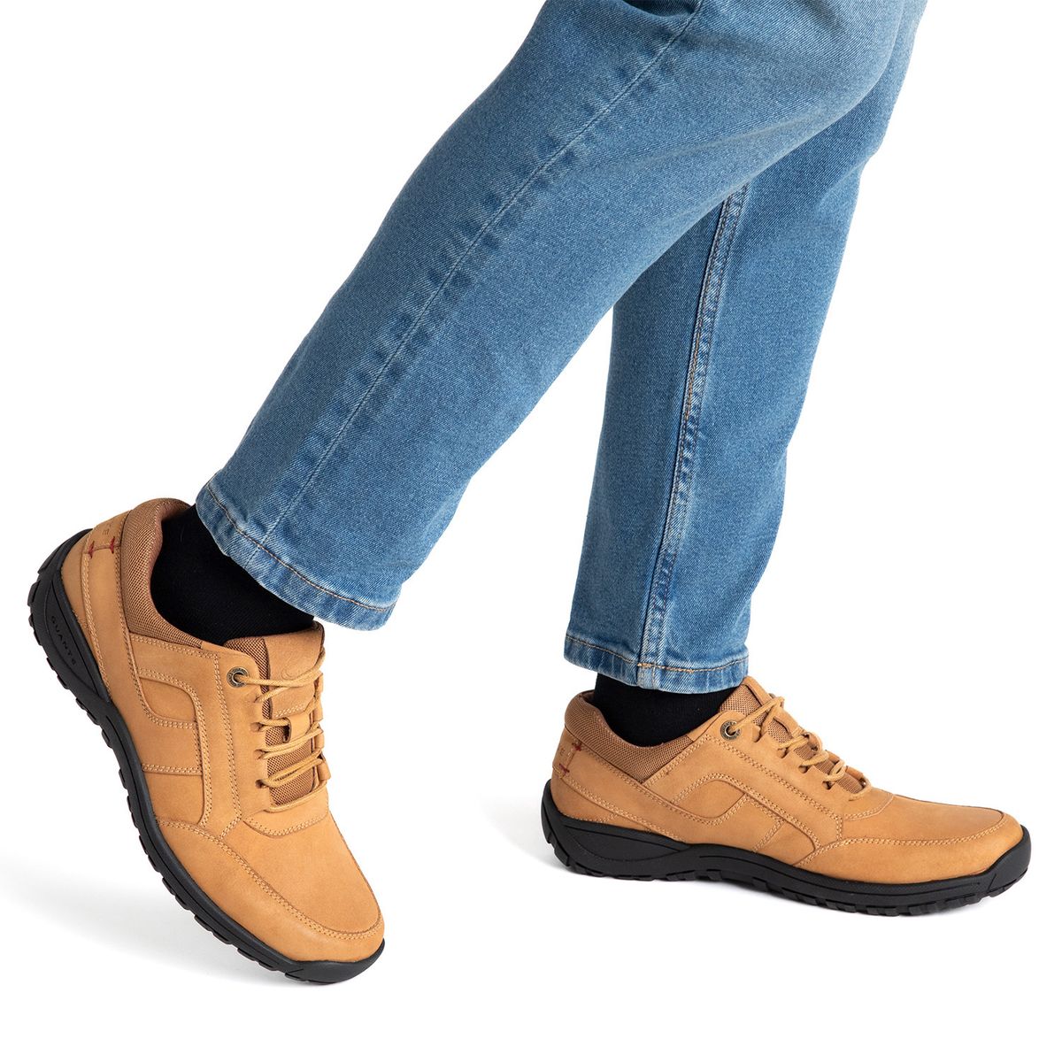 GUANTE - Zapato Casual Hombre Cuero Café Guante