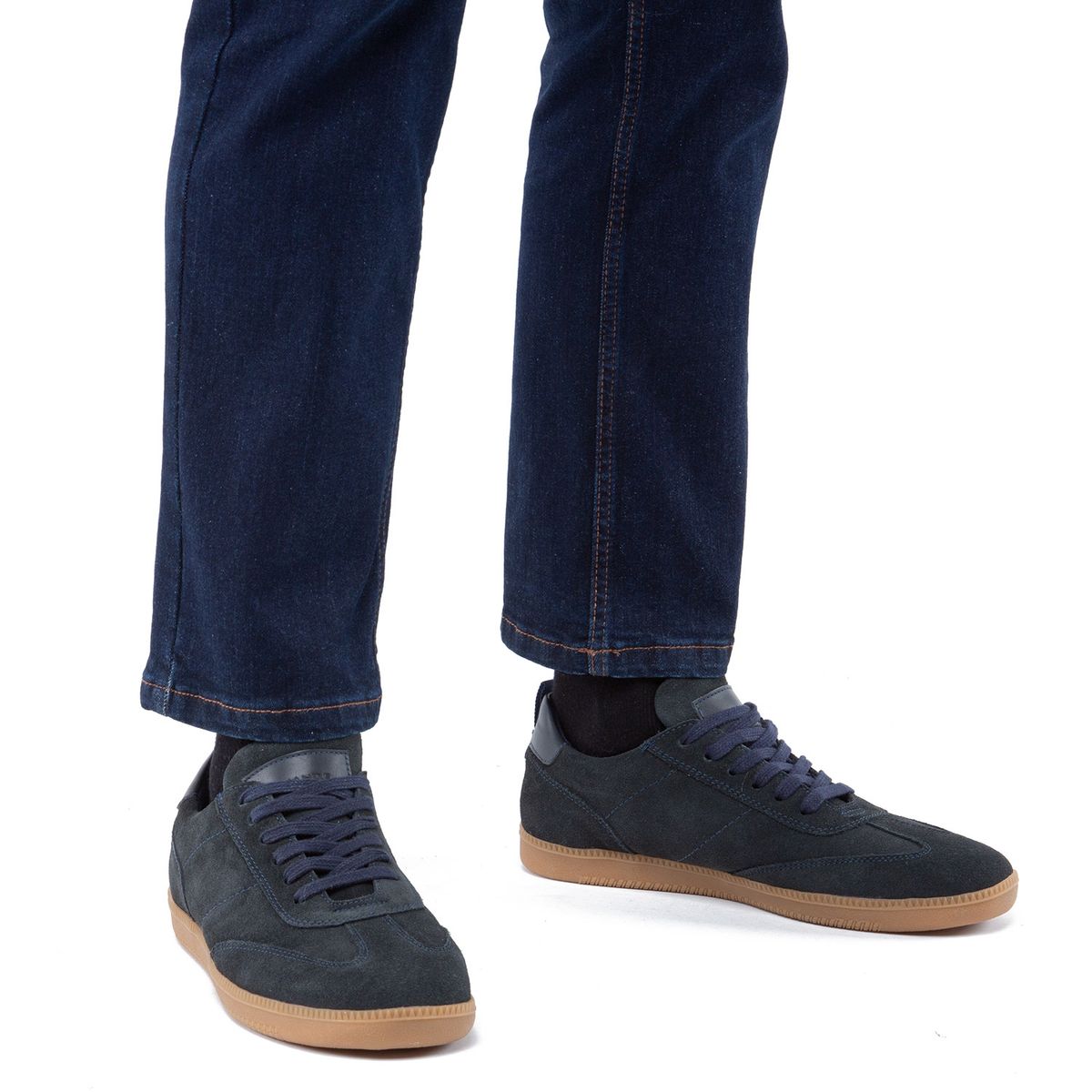 GUANTE - Zapato Casual Hombre Cuero Azul Guante