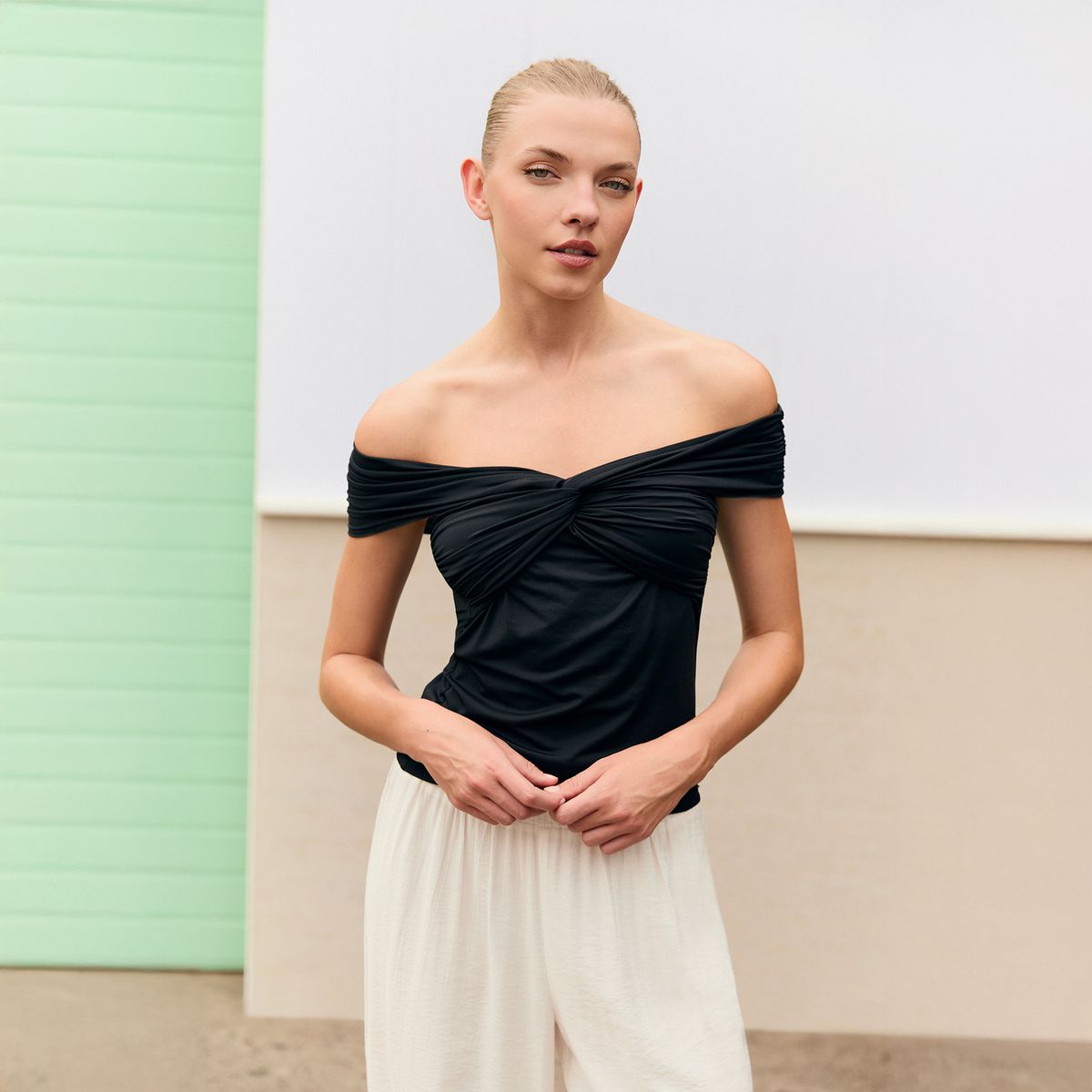 SYBILLA - Top Off Shoulder Mujer Sybilla