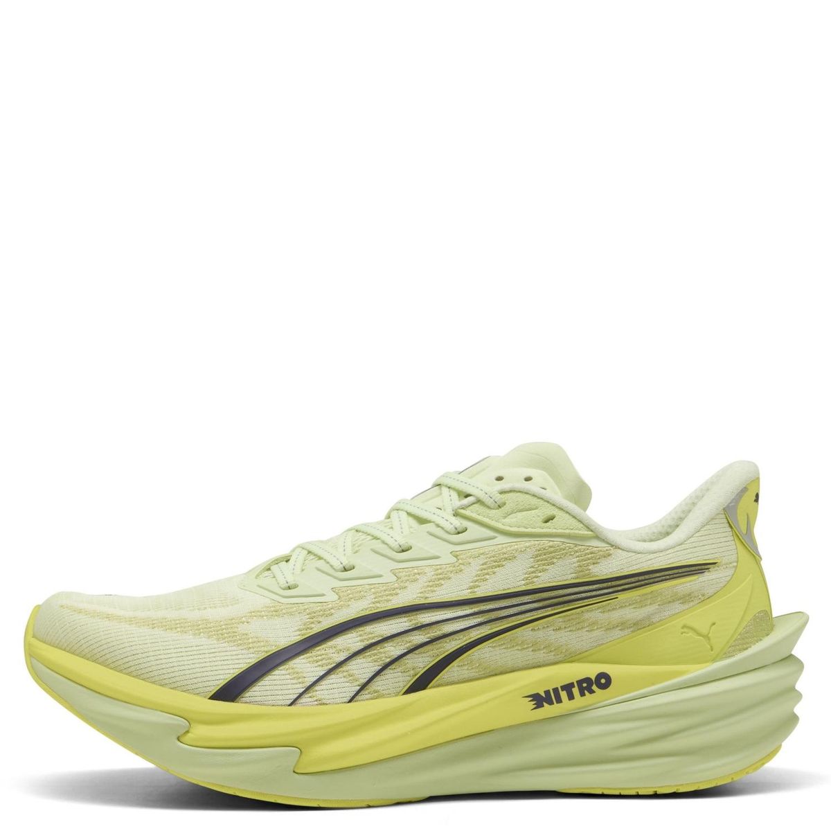 PUMA - Deviate Nitro 4 Zapatilla Running Hombre Verde Limon Puma