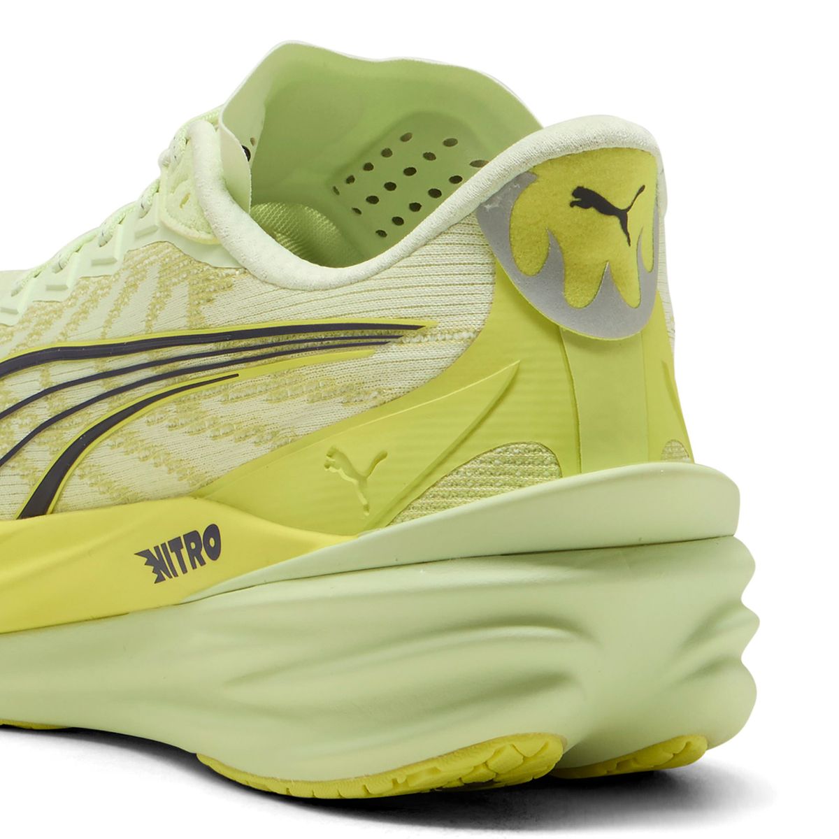 PUMA - Deviate Nitro 4 Zapatilla Running Hombre Verde Limon Puma