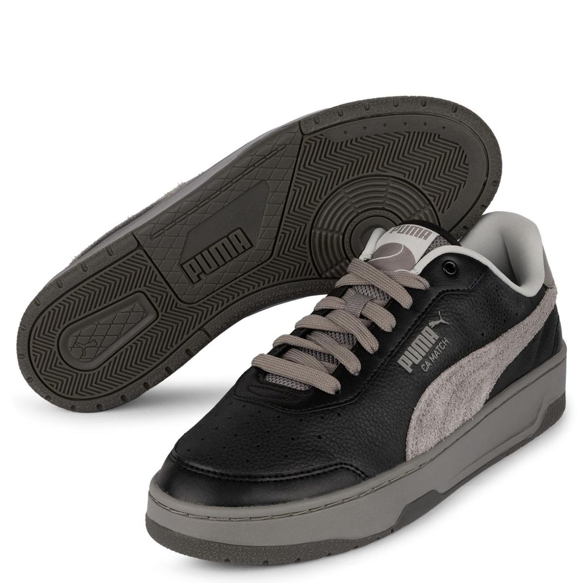 PUMA - Ca Match Overworn Zapatilla Urbana Hombre Cuero Negro Puma