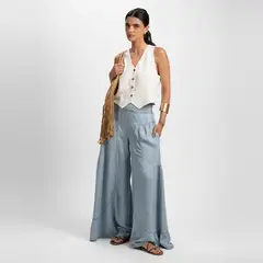 LOLITA POCKET - Pantalón Palazzo Tiro Medio Mujer