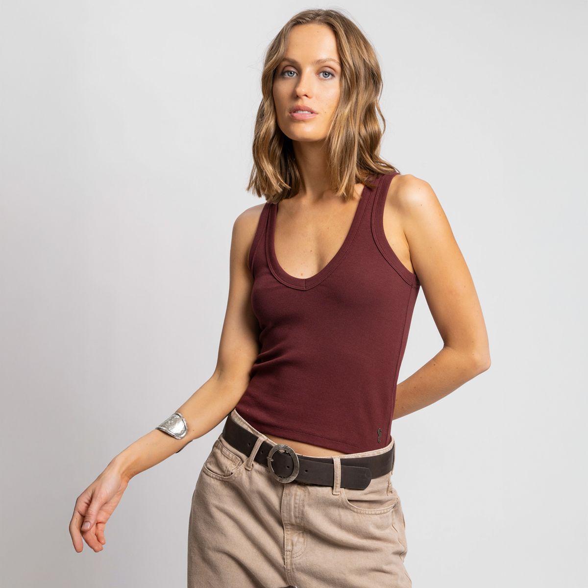 LOLITA LPK - Polera Maru V Vino Mujer Lolita LPK