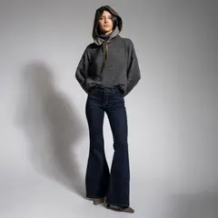 LOLITA LPK - Jeans Flare Tiro Medio Nora Azul R Mujer
