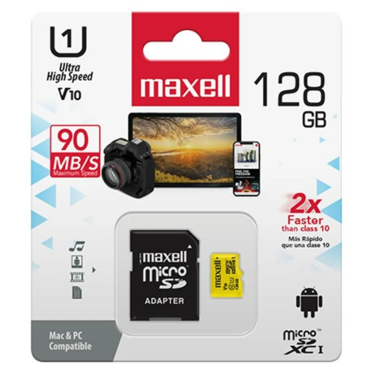 MAXELL - Tarjeta Micro Sd 128GB Cl10 Maxell