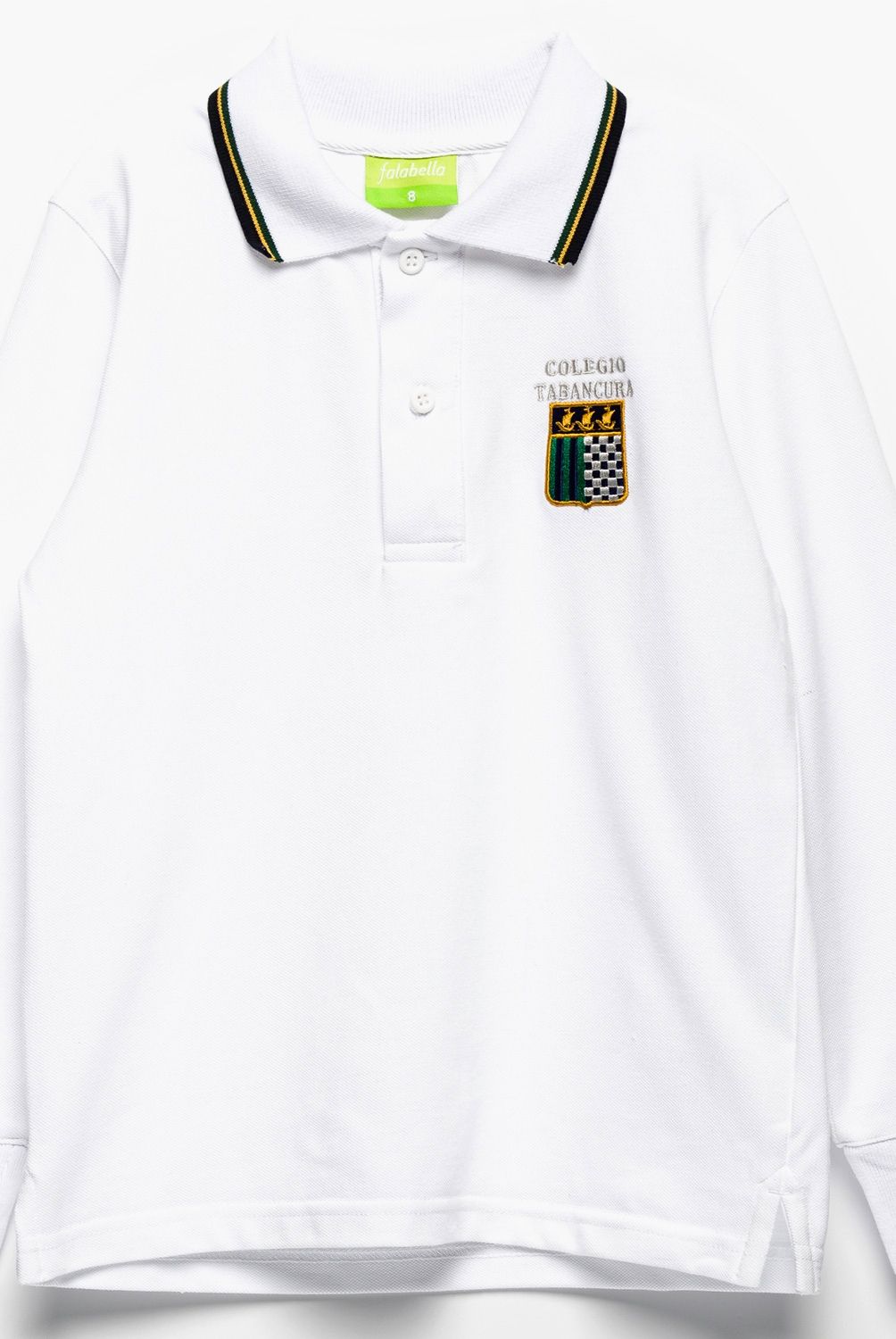COLEGIO TABANCURA - Colegio Tabancura, Polera Pique Escolar, 65% Algodón 35% Poliéster, Cuello Con 2 Botones, Manga Larga Con Puño Elásticado Unisex