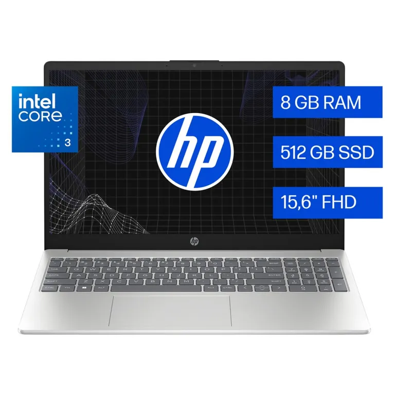 Notebook 15-FD0331LA Intel Core 3 100U 8GB 512GB SSD 15,6" Full HD