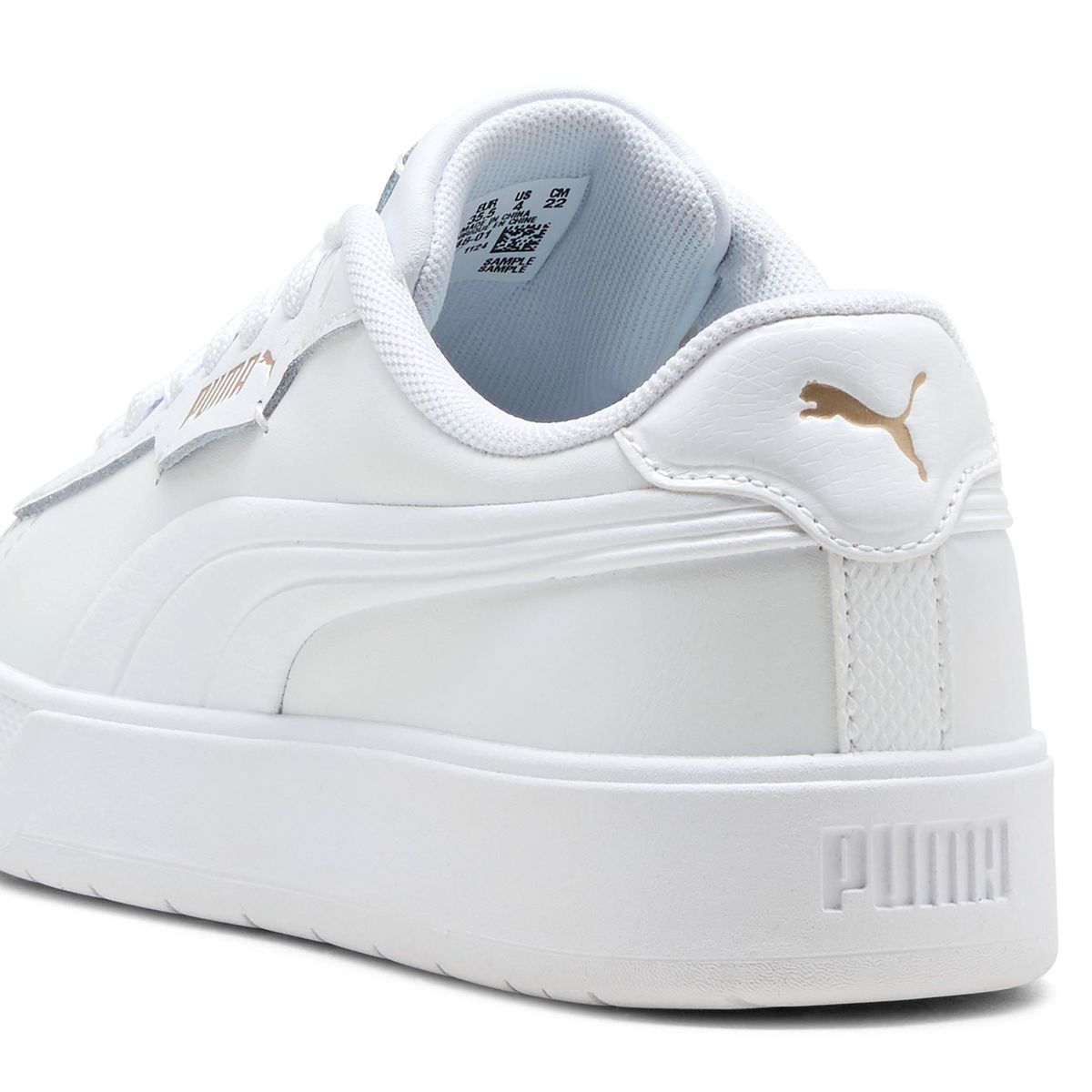 PUMA - Smash Belle Zapatilla Urbana Unisex Niño Blanco (35.5 a 38) Puma
