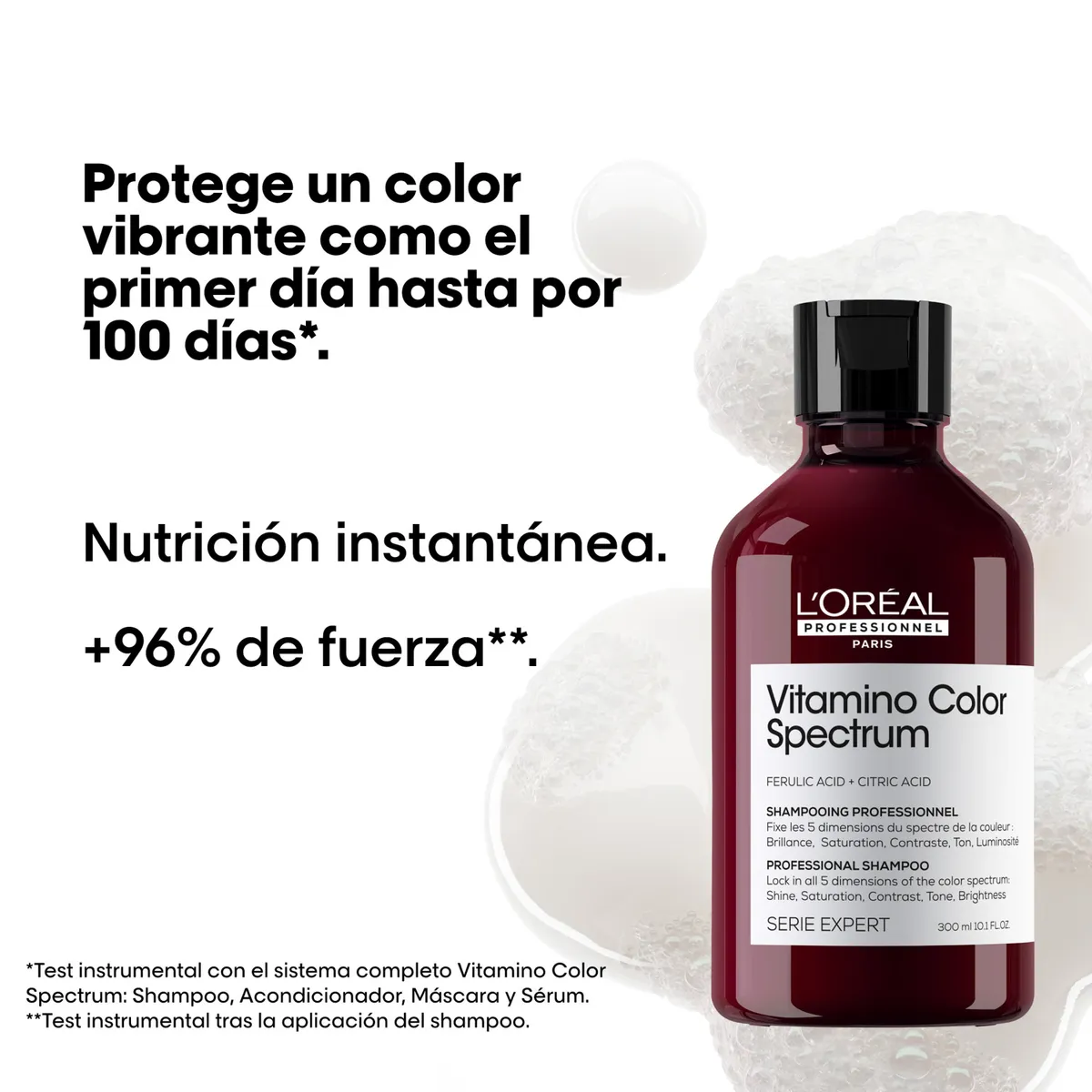 LOREAL PROFESSIONNEL - Set Profesional Cuidado Del Color Profundo Shampoo 300ml + Sérum 50ml Vitamino Color Spectrum