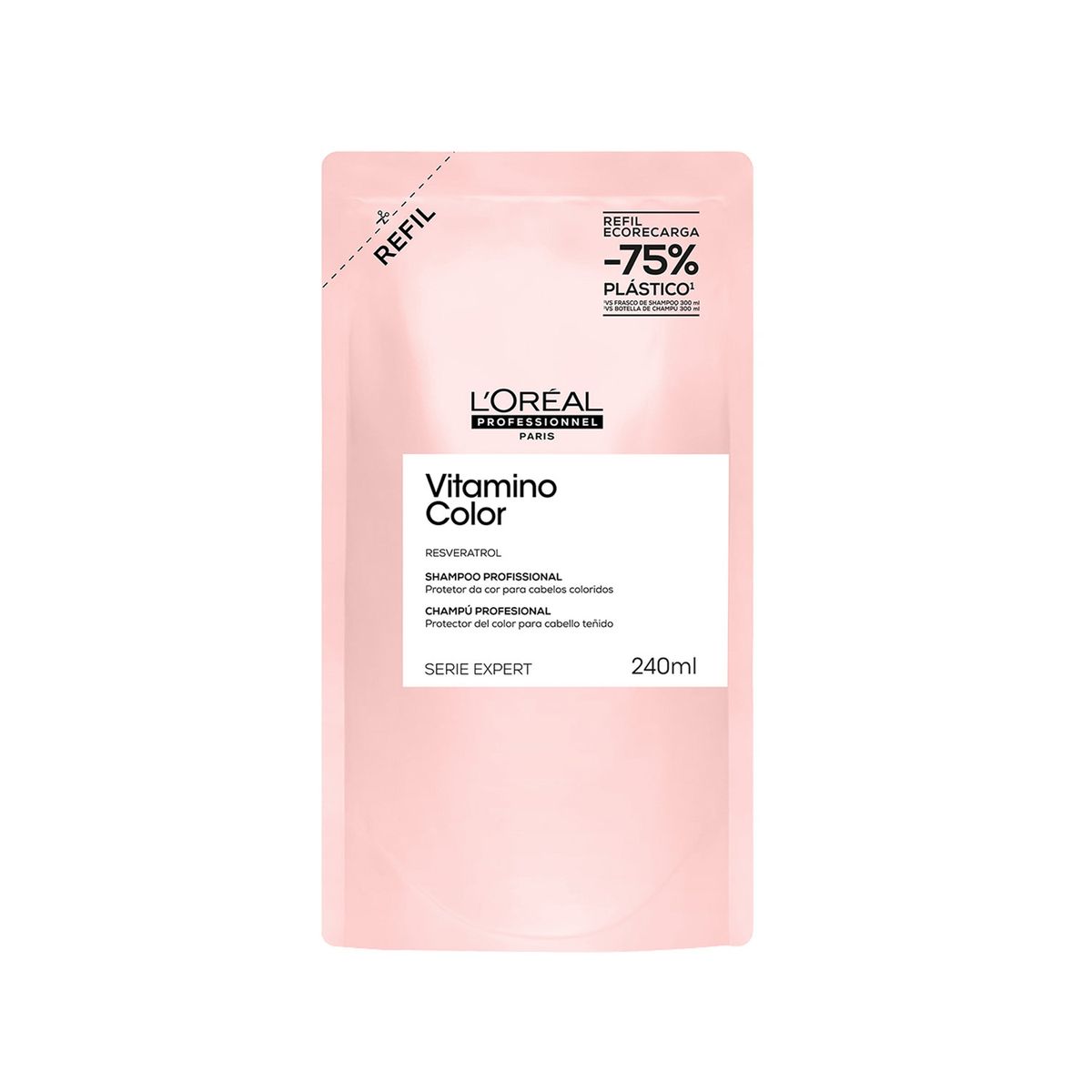 LOREAL PROFESSIONNEL - Refill Shampoo Cuidado del Color Vitamino Color 240ml L'Oréal Professionnel