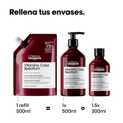 Imagen 2 del producto Refill Shampoo Cuidado del Color Profundo Vitamino Color Spectrum 500ml L'Oréal Professionnel