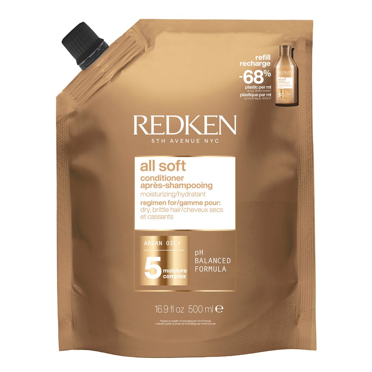 REDKEN - Acondicionador Hidratante All Soft Refill 500ml Redken
