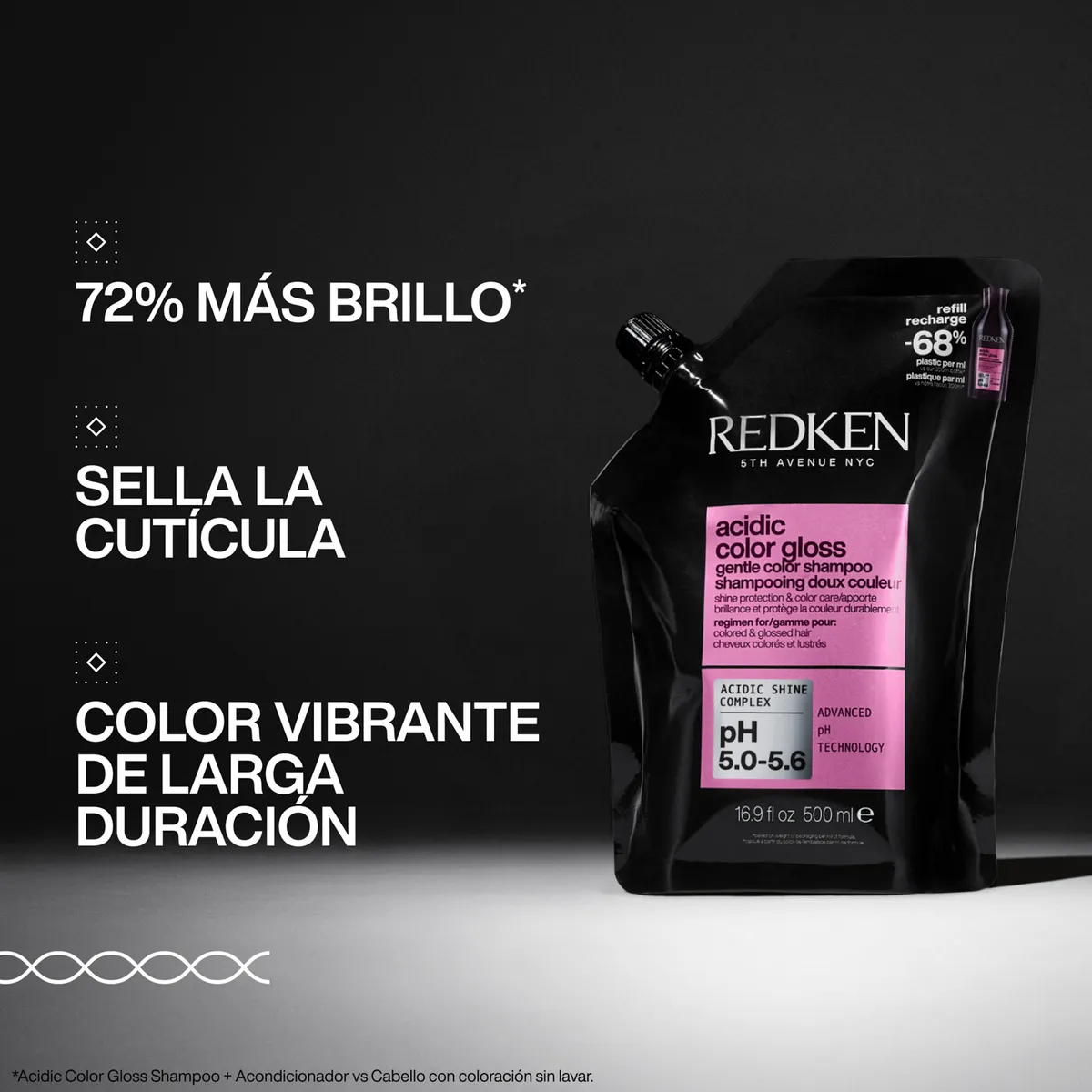 REDKEN - Shampoo Cuidado Color Acidic Color Gloss Refill 500ml Redken