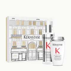 KERASTASE - Cofre Reparador Descalcificante Pretratamiento 250ml + Shampoo 250ml Para Cabello Dañado Première Kérastase