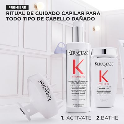Imagen 2 del producto Cofre Reparador Descalcificante Pretratamiento 250ml + Shampoo 250ml Para Cabello Dañado Première Kérastase