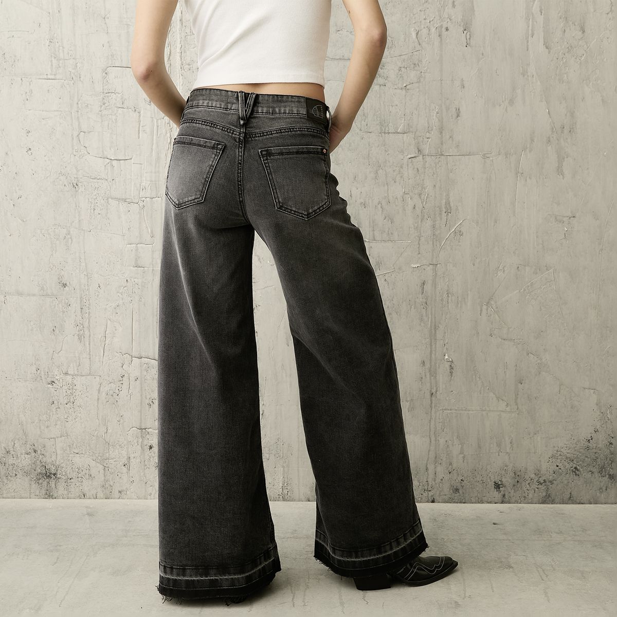 AMERICANINO - Jeans Wide Leg Tiro Medio Mujer Americanino