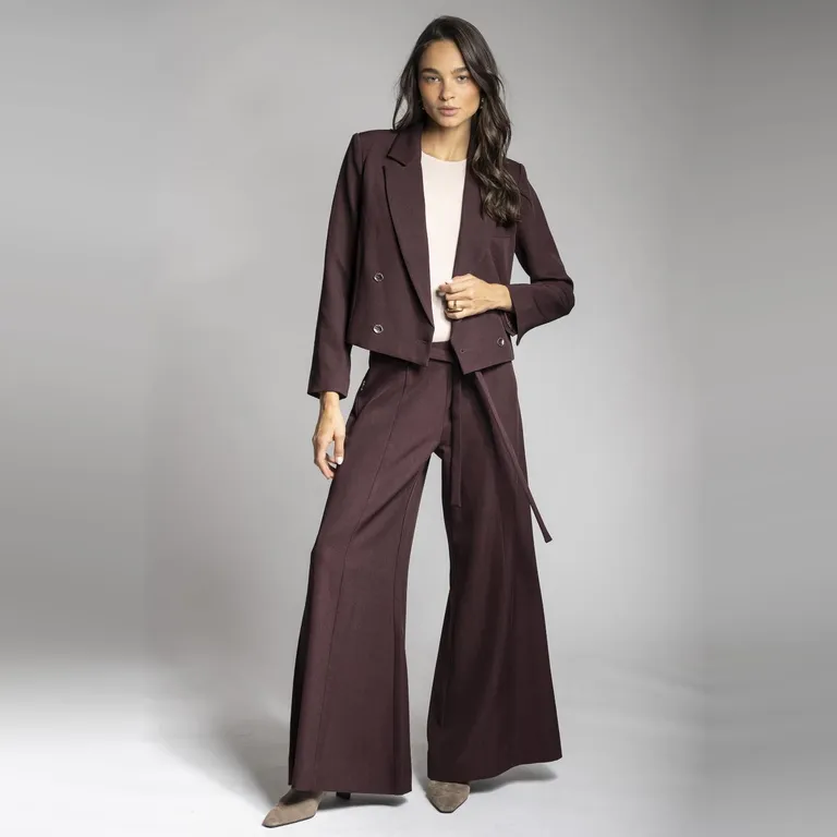 Pantalón Lin Burdeo Mujer