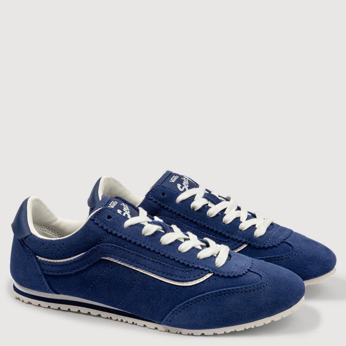 VANS - Super Lowpro Zapatilla Urbana Mujer Cuero Azul Vans