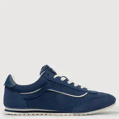VANS - Super Lowpro Zapatilla Urbana Mujer Cuero Azul