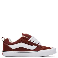 VANS - Knu Skool Zapatilla Urbana Hombre Cuero Burdeo