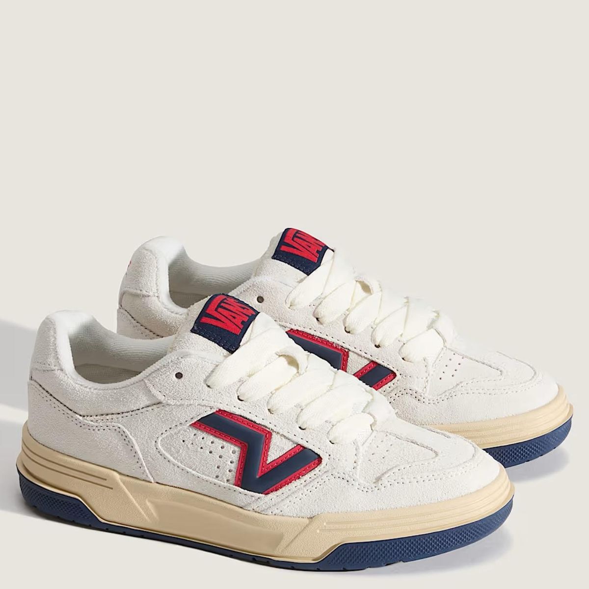 VANS - Upland Zapatilla Urbana Hombre Cuero Blanco Vans