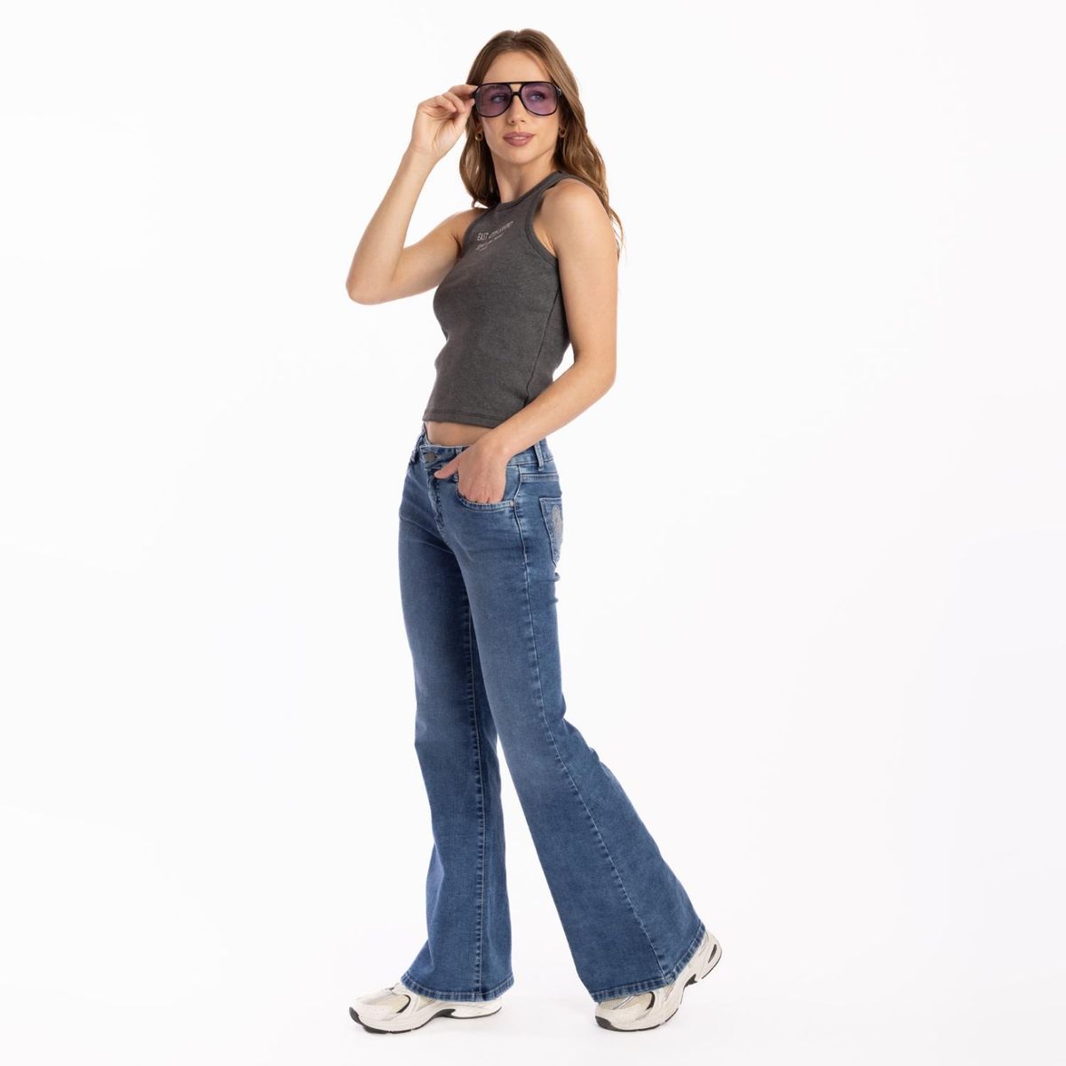 EFESIS - Jeans Wide Leg Tiro Medio Mujer Efesis