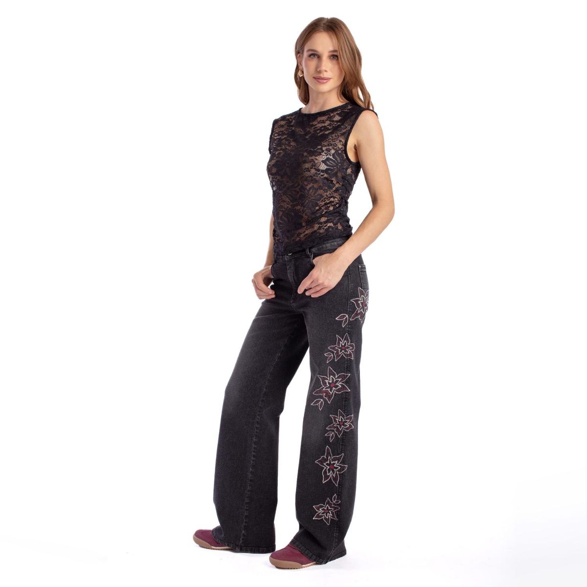 EFESIS - Jeans Flare Tiro Medio Mujer Efesis