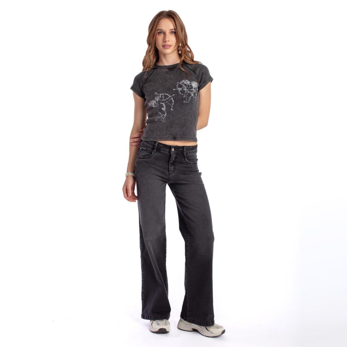 EFESIS - Jeans Wide Leg Tiro Medio Mujer Efesis