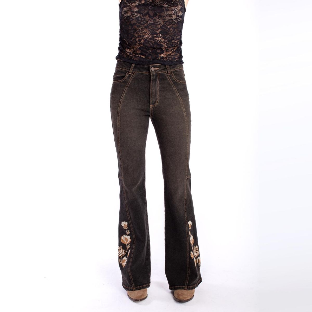 EFESIS - Jeans Flare Tiro Medio Mujer Efesis