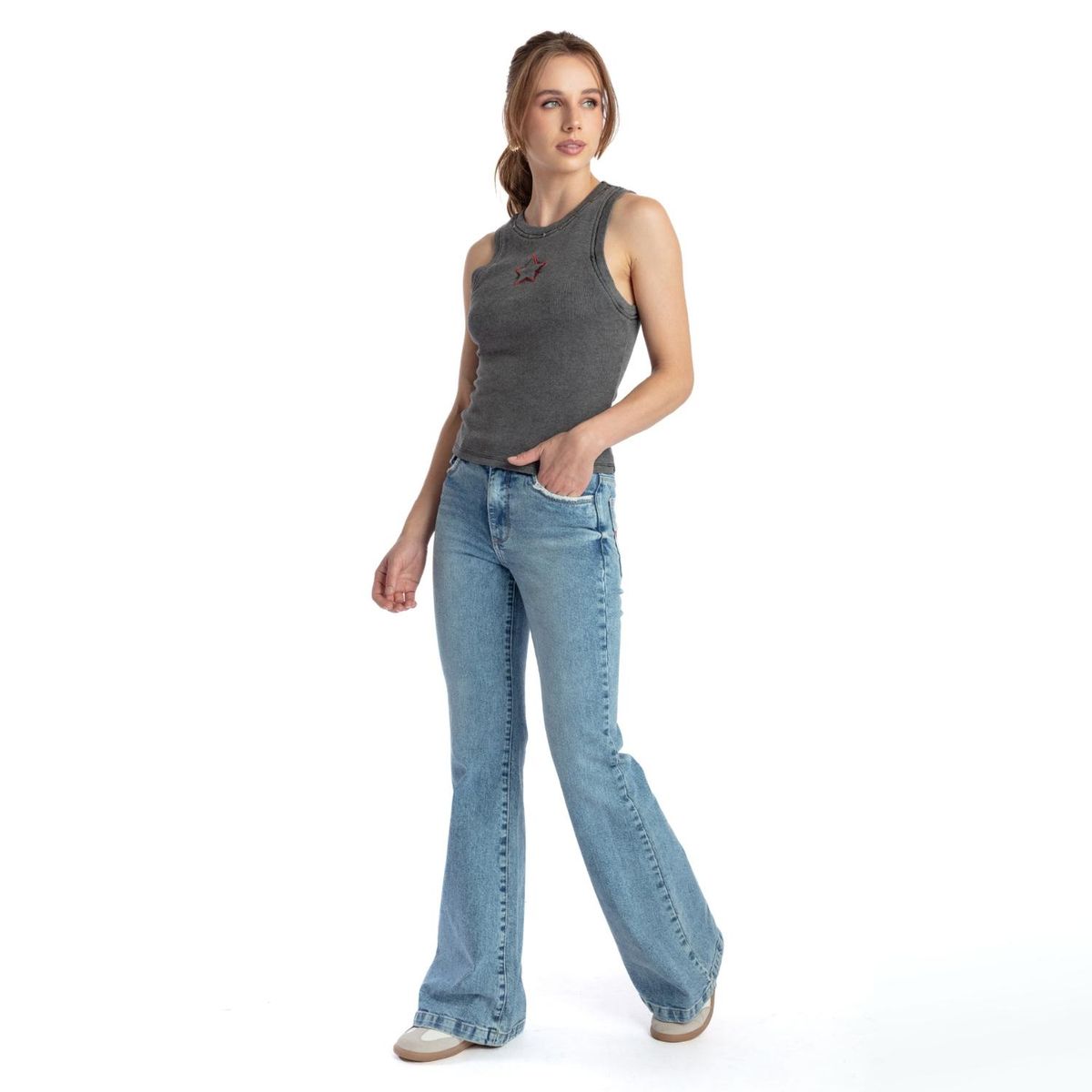 EFESIS - Jeans Flare Tiro Medio Mujer Efesis