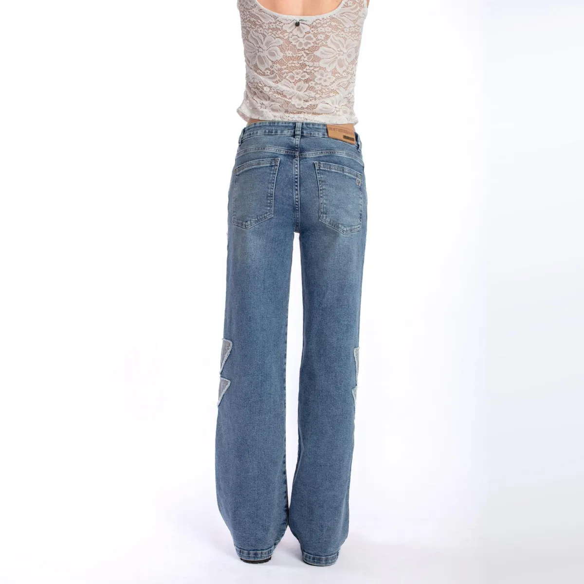 EFESIS - Jeans Wide Leg Tiro Medio Mujer Efesis