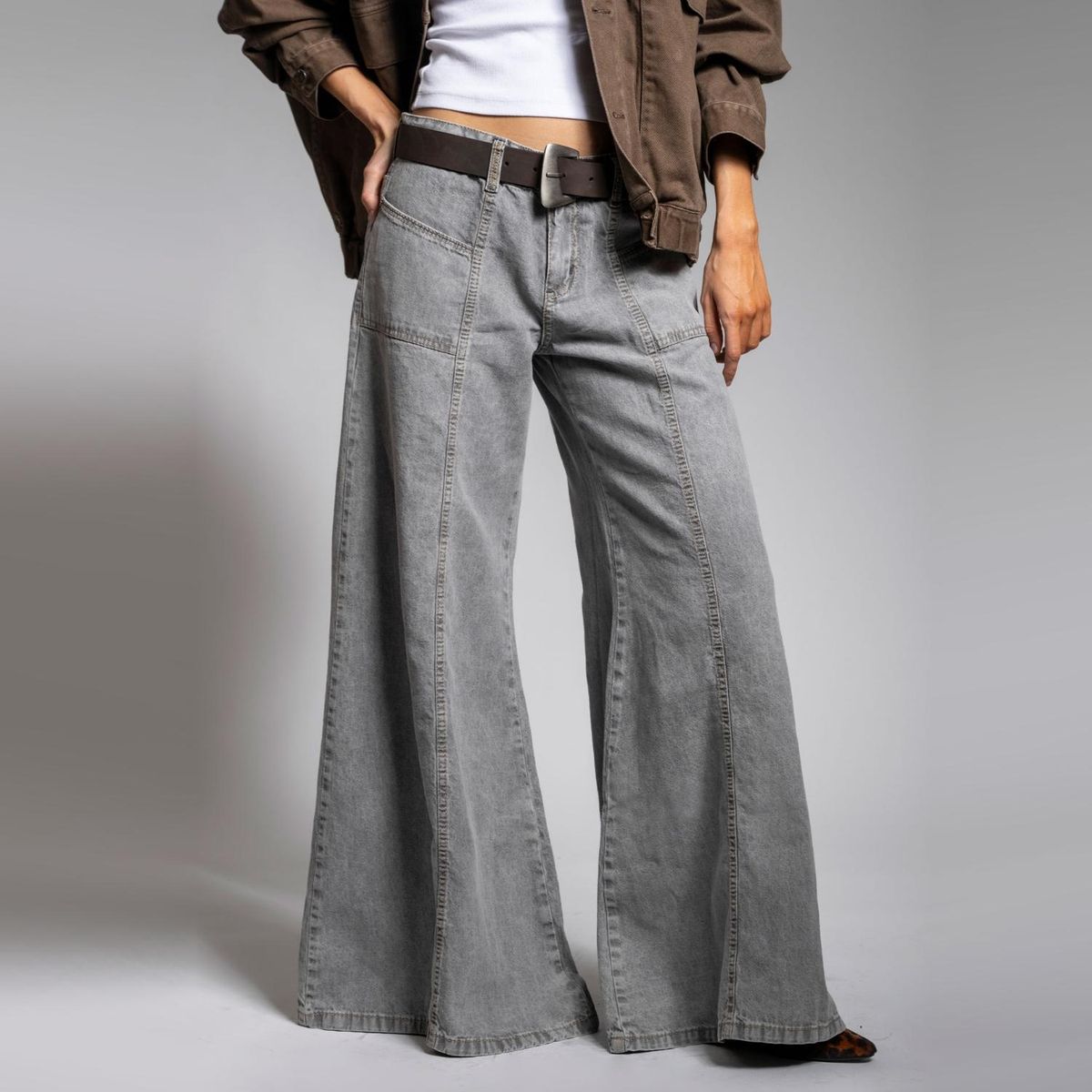 LOLITA LPK - Jeans Palazzo Tiro Medio Arianna Gris Mujer Lolita LPK