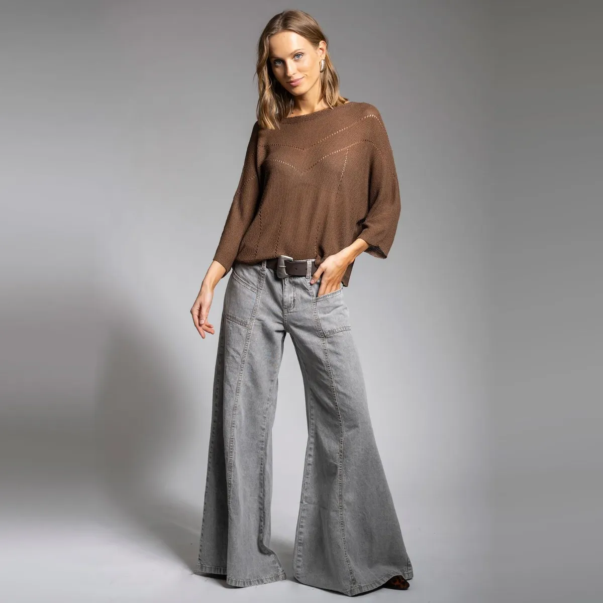 LOLITA LPK - Jeans Palazzo Tiro Medio Arianna Gris Mujer Lolita LPK