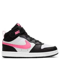 NIKE - Court Borough Mid 2 Zapatilla Urbana Niña Negro (28 a 34)