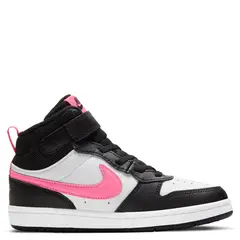NIKE - Court Borough Mid 2 Zapatilla Urbana Niño Negro (28 A 34)