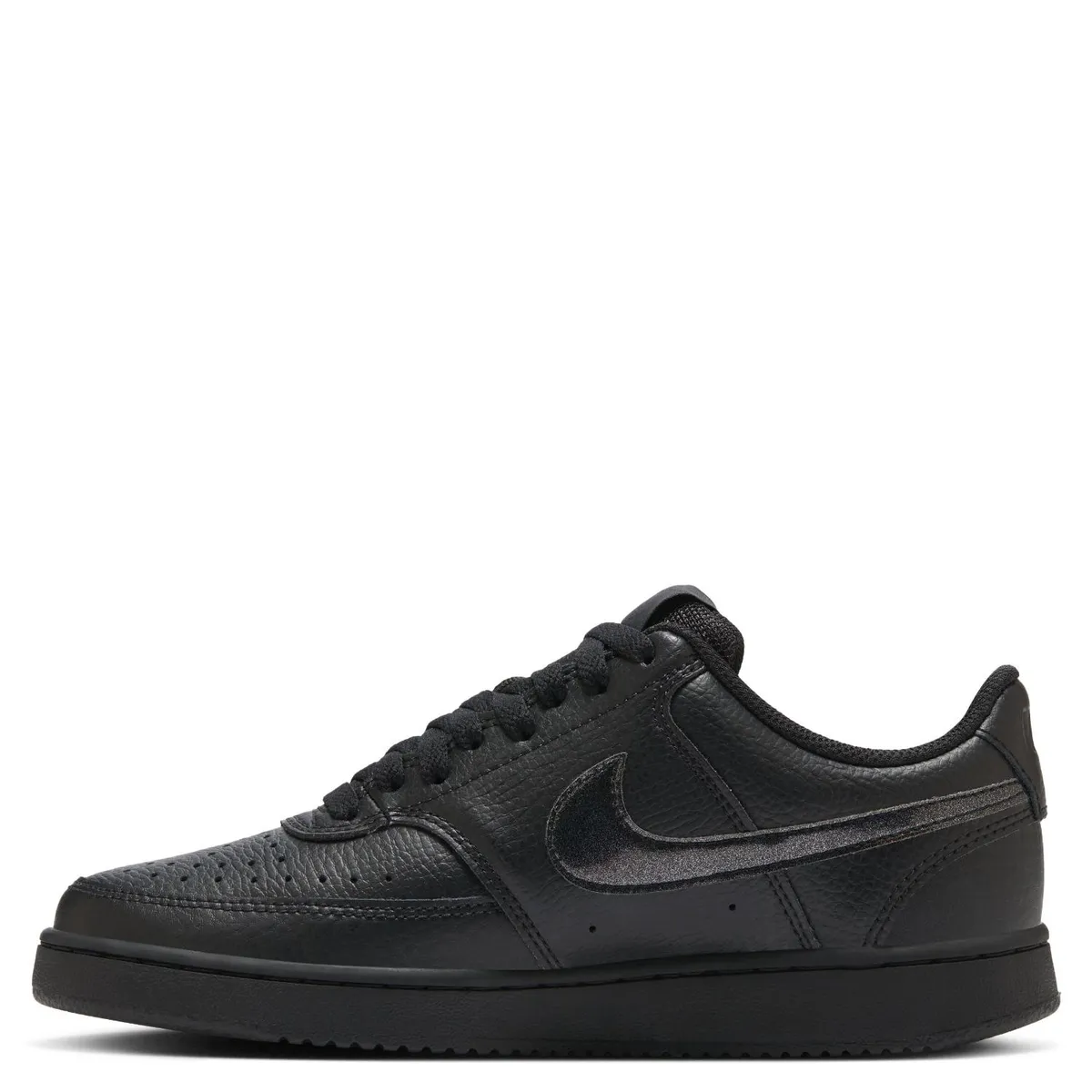 NIKE - Court Vision Low Zapatilla Urbana Mujer Cuero Negro Nike