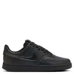 NIKE - Wmns Court Vision Low Zapatilla Urbana Mujer Cuero Negro