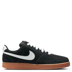 NIKE - Court Vision Lo Fl Zapatilla Urbana Hombre Cuero Negro