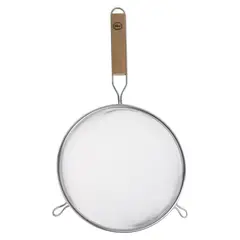ILKO - Colador Acero Inoxidable 20 Cm Mango Madera