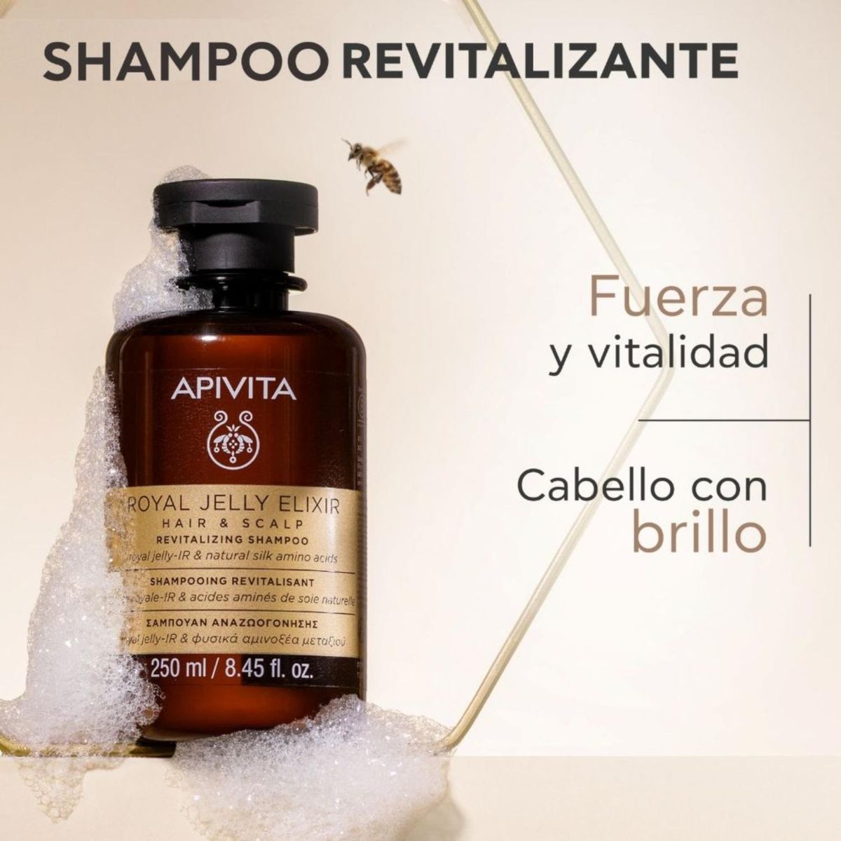 APIVITA - Shampoo Revitalizante Y Redensificante Royal Jelly Elixir 250Ml Apivita
