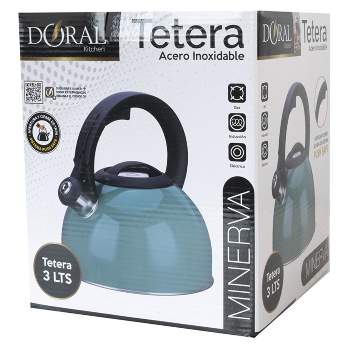 DORAL - Tetera Acero Inoxidable Minerva 3Lt Doral