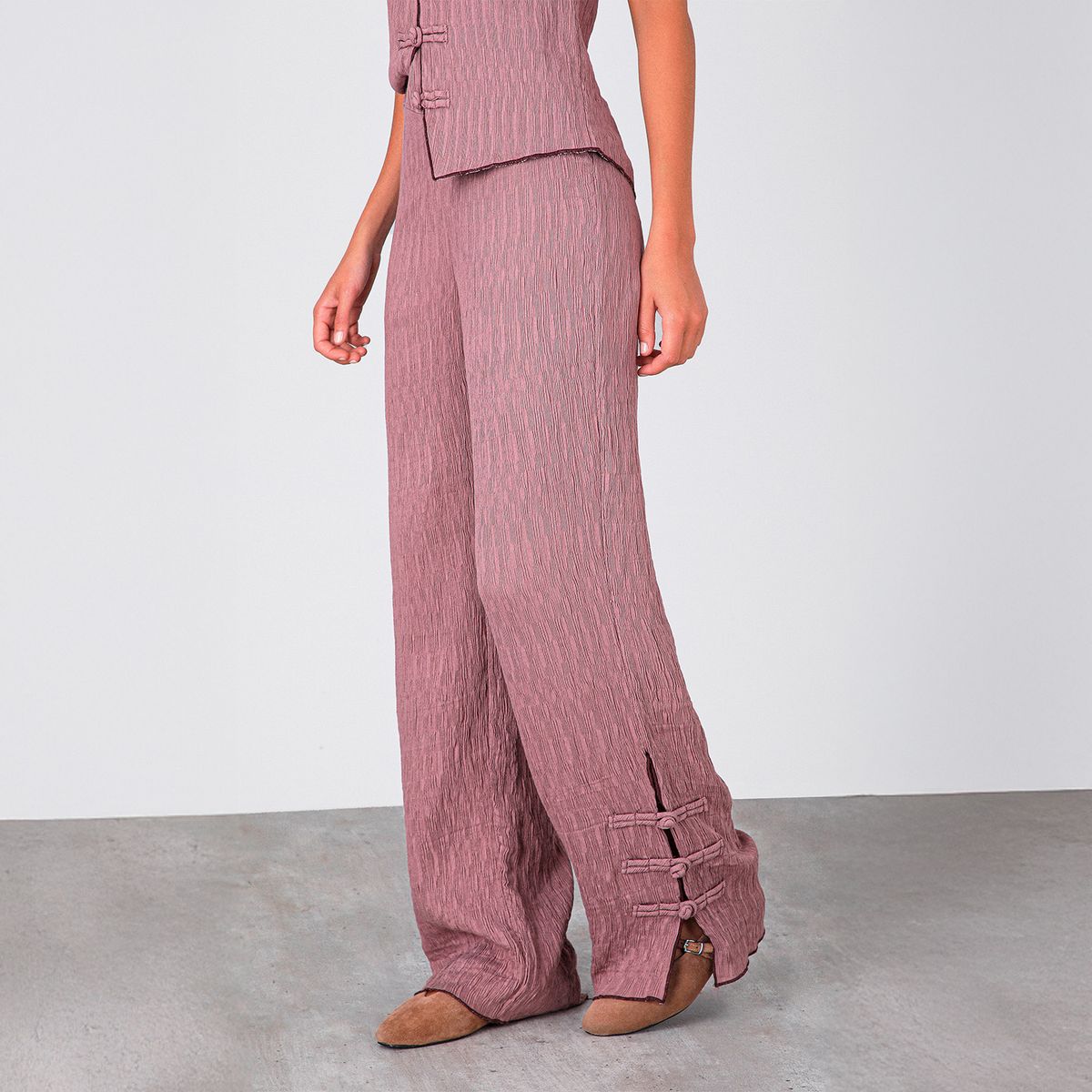 RAINDOOR - Pantalón Wide Leg Tiro Medio Mujer Raindoor