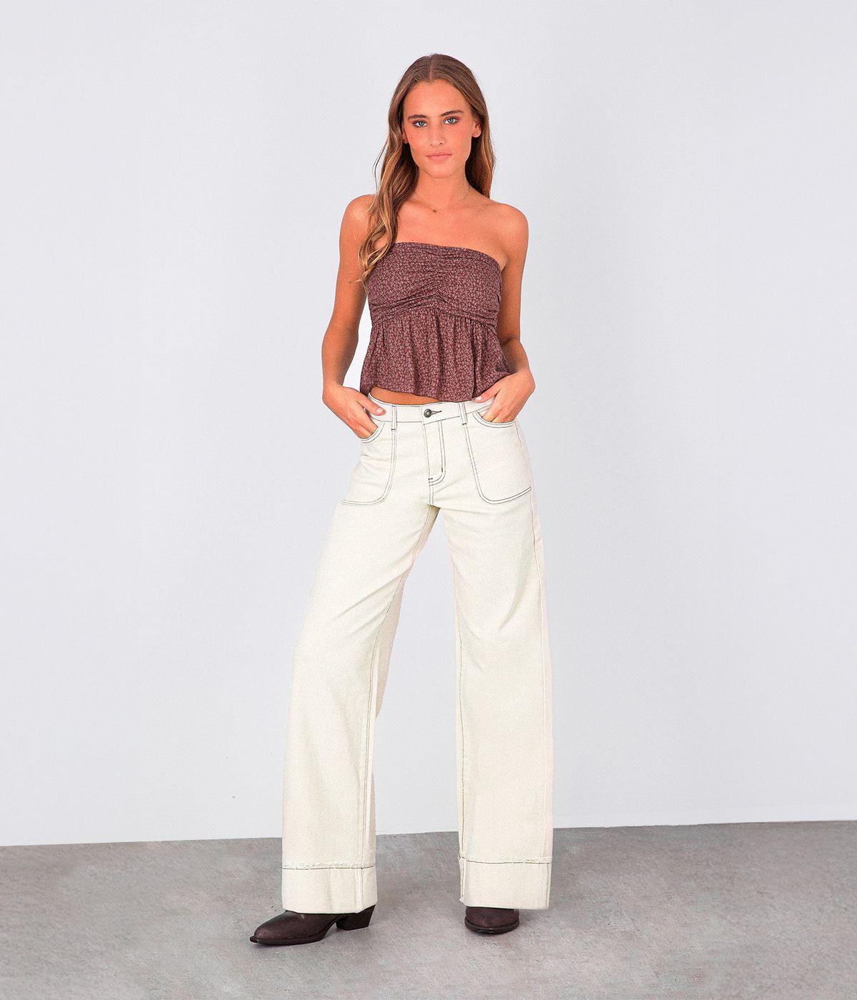 RAINDOOR Pantalón Wide Leg Sun Bone Festival Mujer Raindoor
