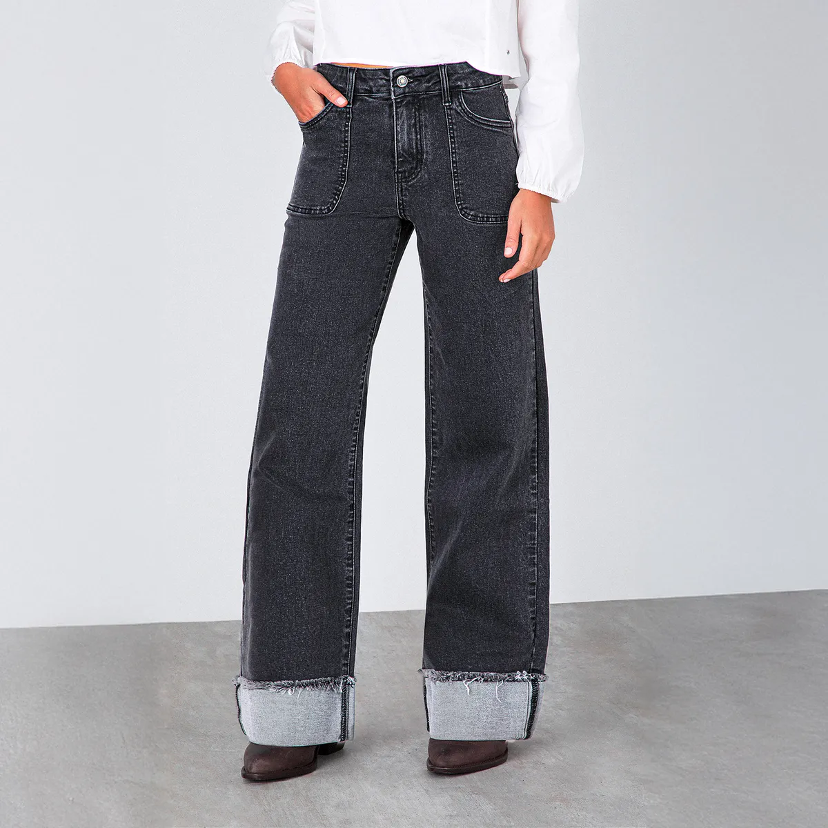 RAINDOOR - Jeans Wide Leg Sun Bone Festival Mujer Raindoor