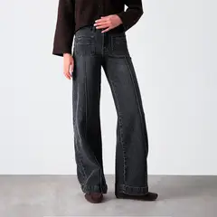RAINDOOR - Pantalón Wide Leg Tiro Medio Mujer