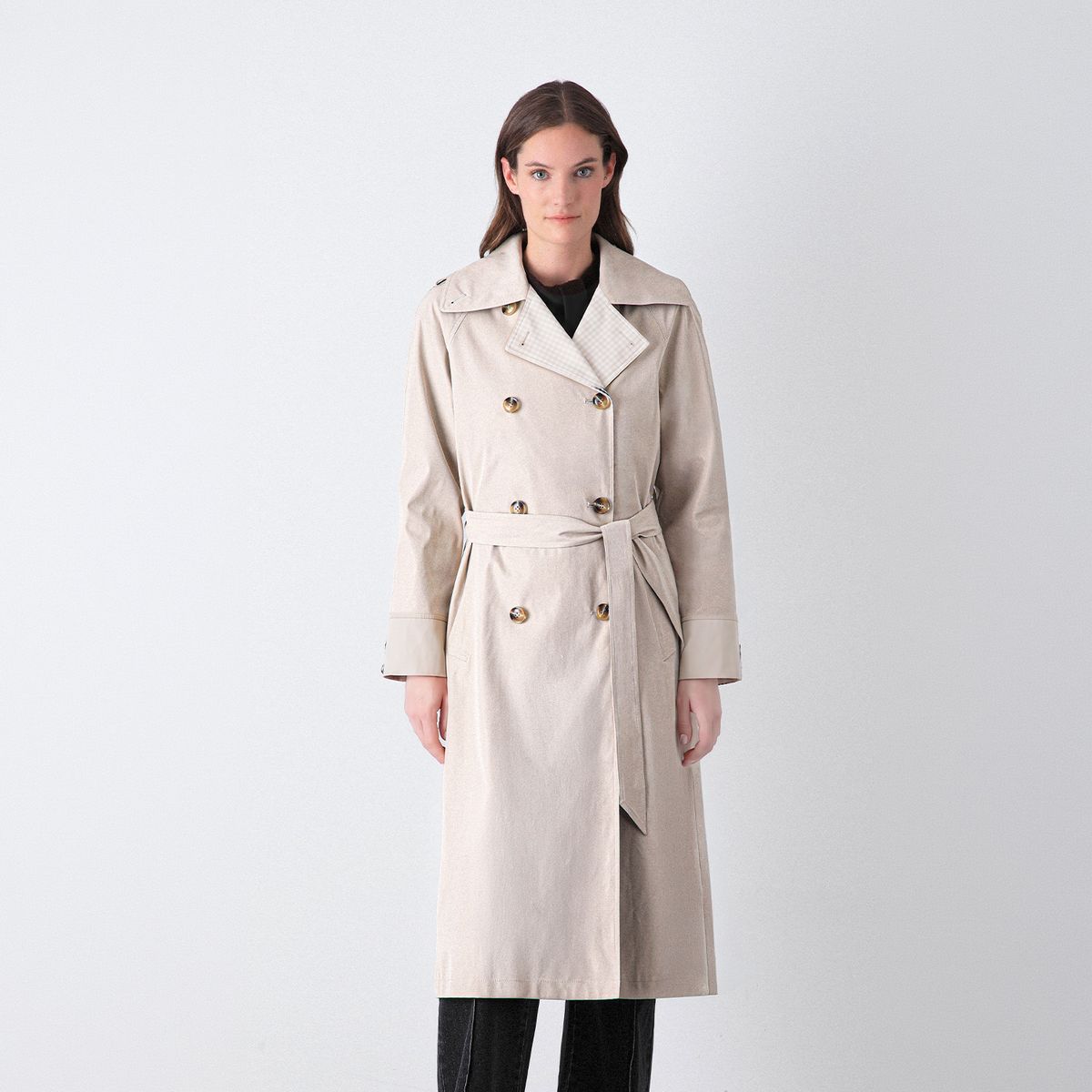 RAINDOOR - Abrigo Trench Beige Mujer Raindoor