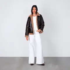 RAINDOOR - Chaqueta Efecto Cuero Mujer