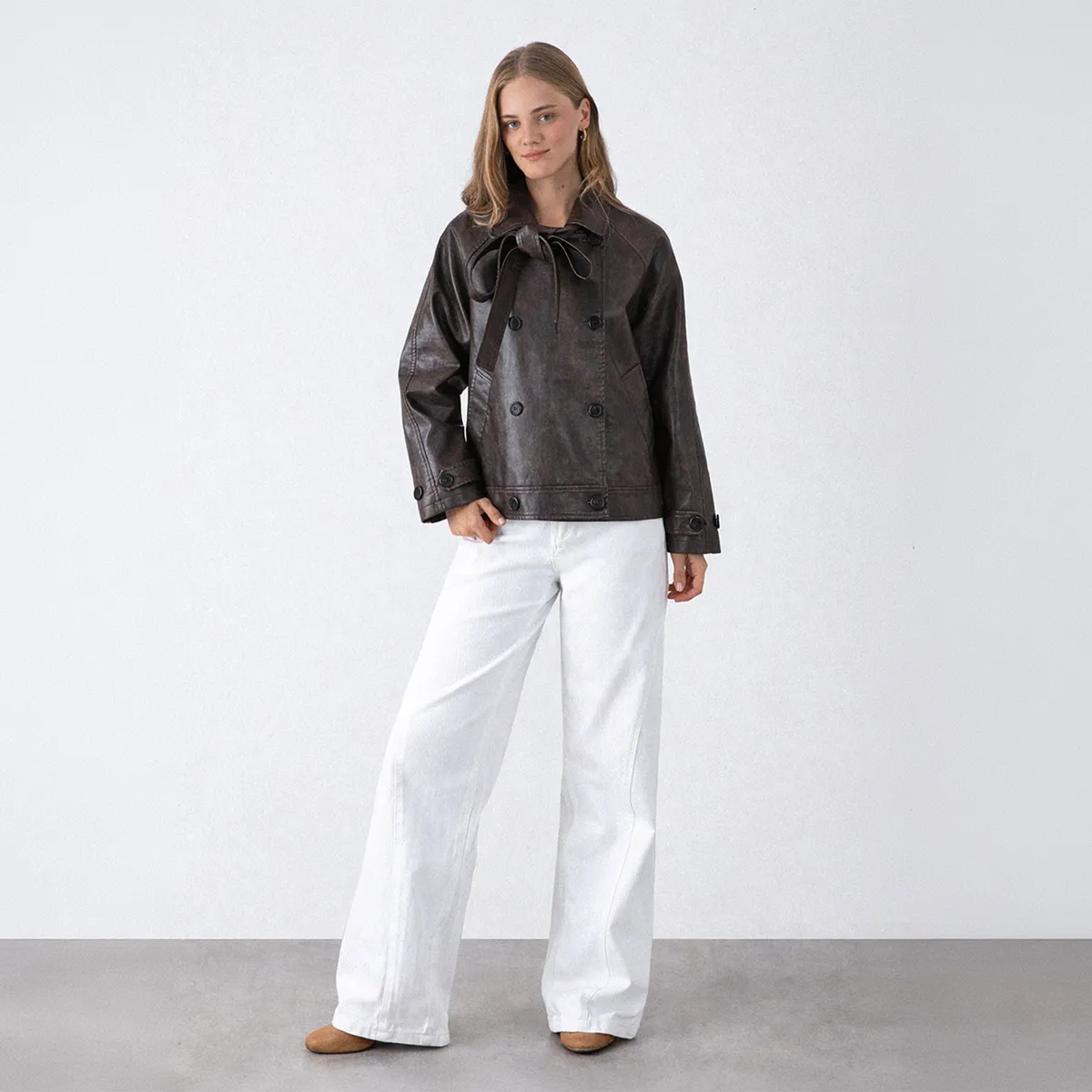 RAINDOOR - Chaqueta Efecto Cuero Mujer Raindoor