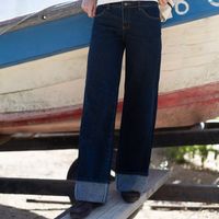 Pantalón Straight Tiro Bajo Mujer